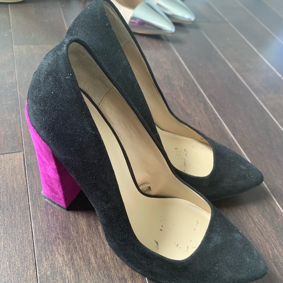 Zara Color Block Chuck High Heel Shoe Size 6 - Picture 4 of 6